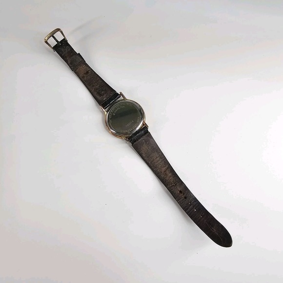 Vtg Hamilton Watch Swiss Made Quartz 14k Gold Electroplated 715001-4  -PARTS- - Picture 8 of 10